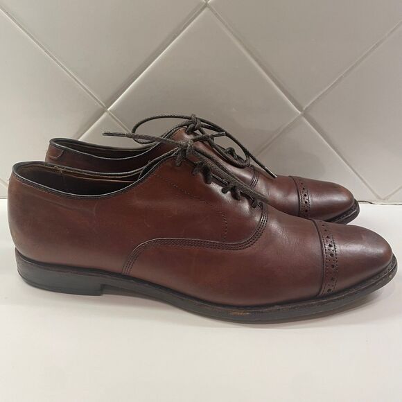 Allen Edmonds Fifth Avenue Walnut Brown Cap Toe Oxford Dress Shoes Men’s 11 D main image 7